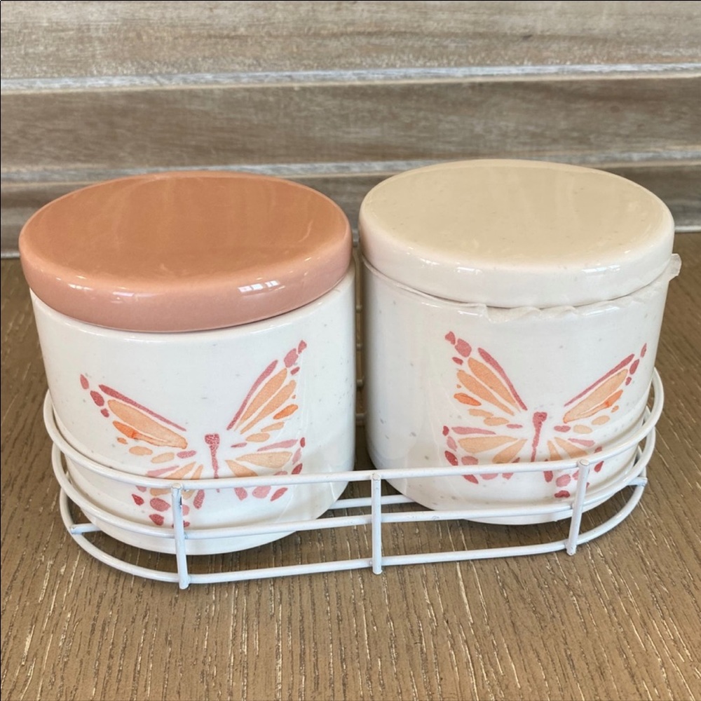 Butterfly Ceramic Salt & Pepper Cellars 🦋